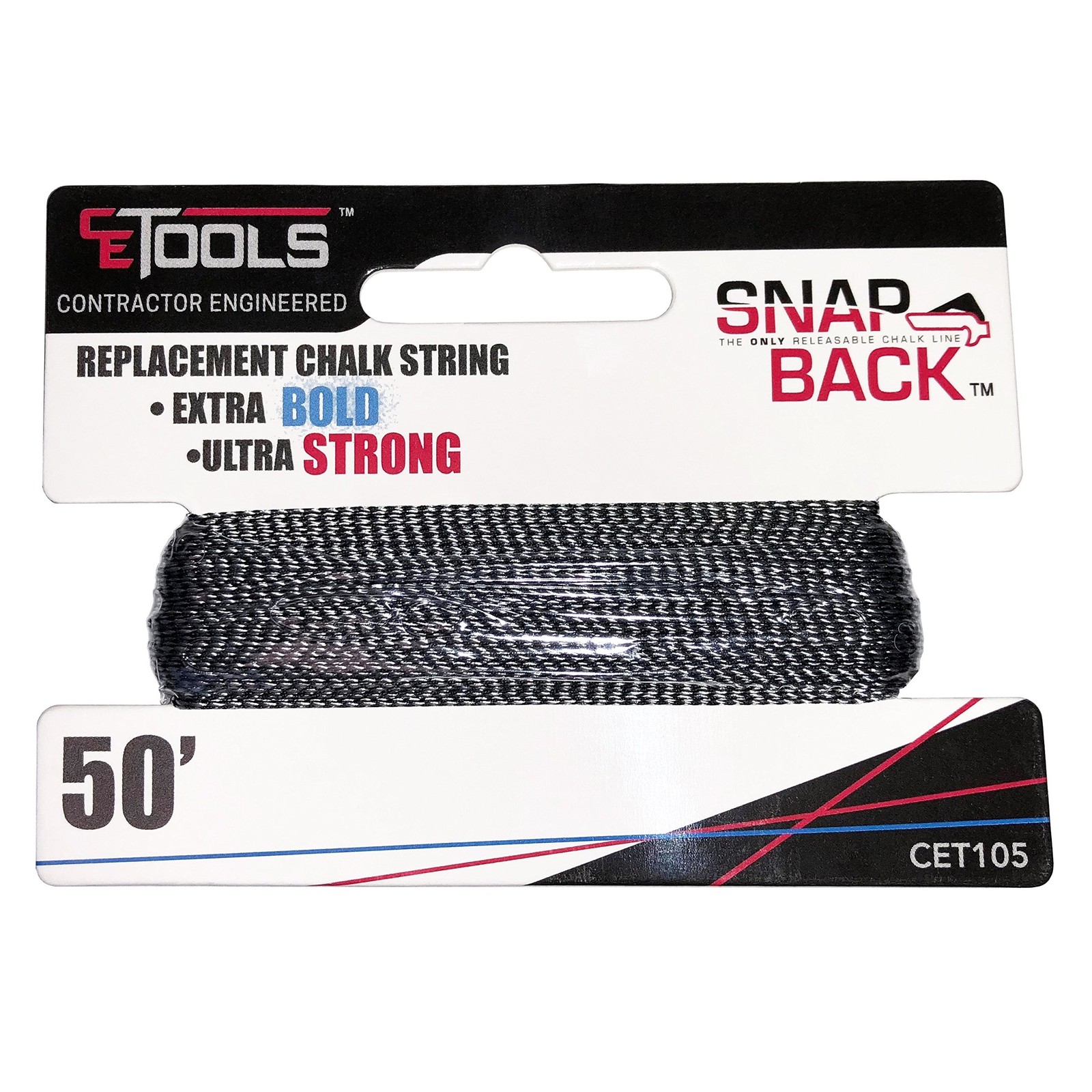 CE TOOLS Precision Ultra Strong Extra Bold Woven Nylon Replacement String 50'