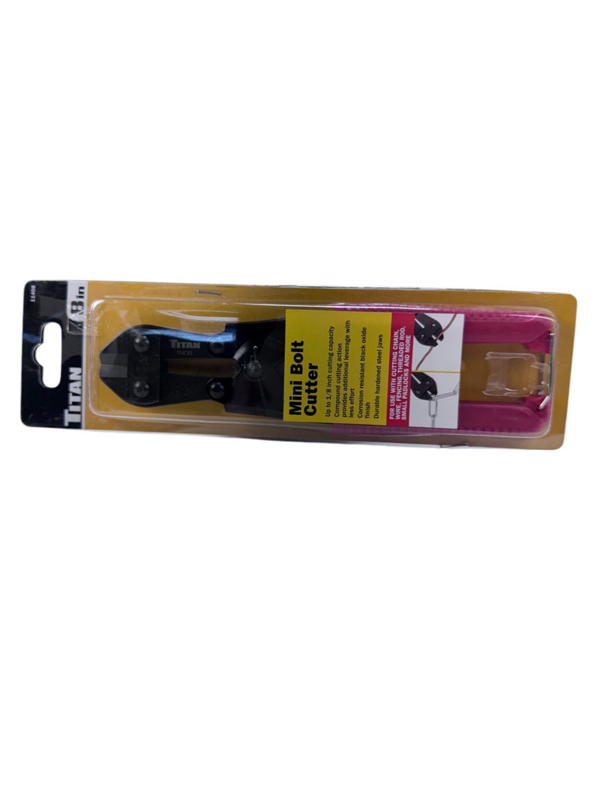 TITAN 11408 Tools Mini Bolt Cutter, 8 Inch