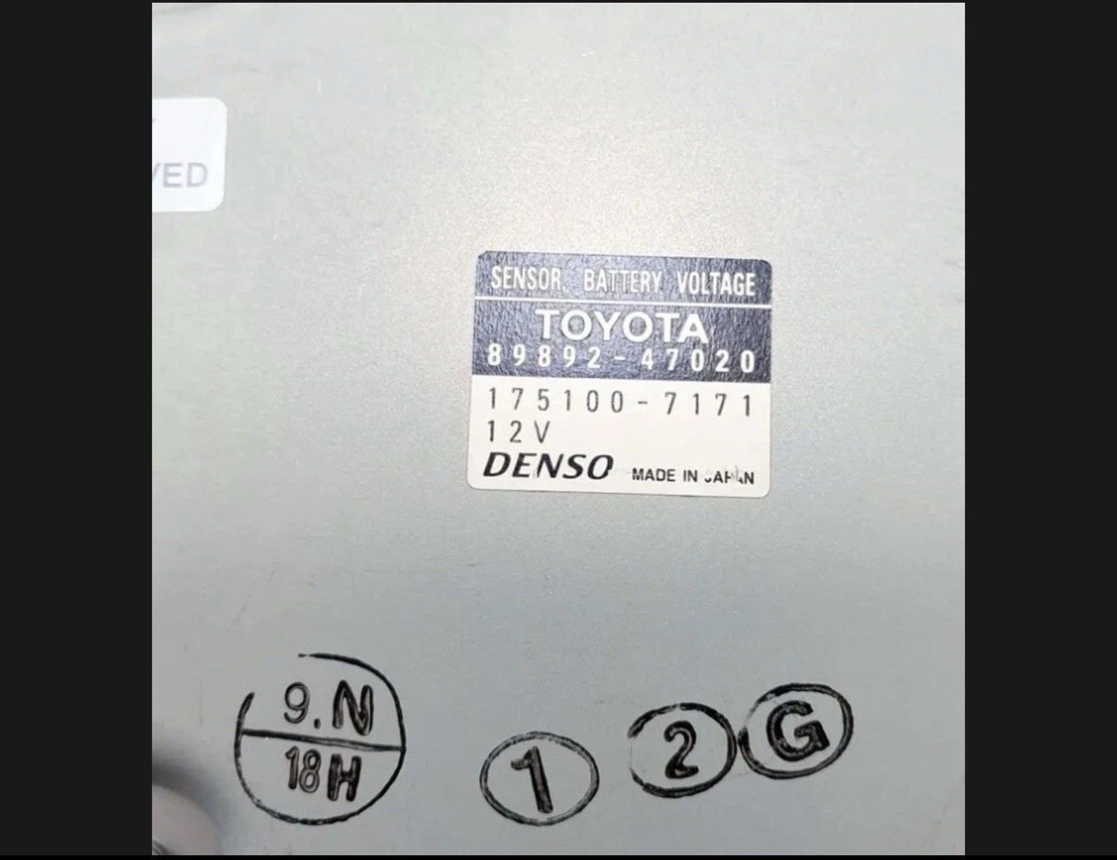 10-15 Toyota Prius Hybrid Battery Voltage Sensor Control Module Ecu READ