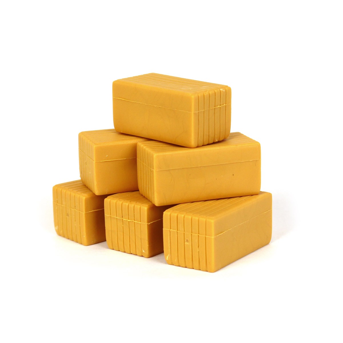 Standi Toys 1/64 Yellow Large Square Straw Bales 6 Pack Farm Toy Accessory ST341