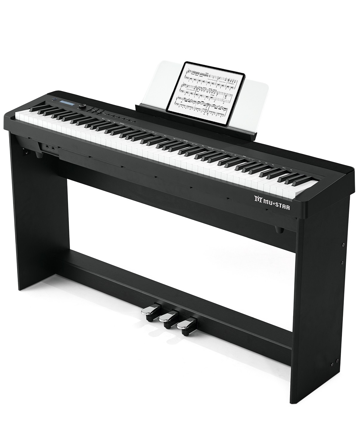 Black 88-Key Fully Weighted Graded Hammer Action Digital Piano Keyboard USB MIDI