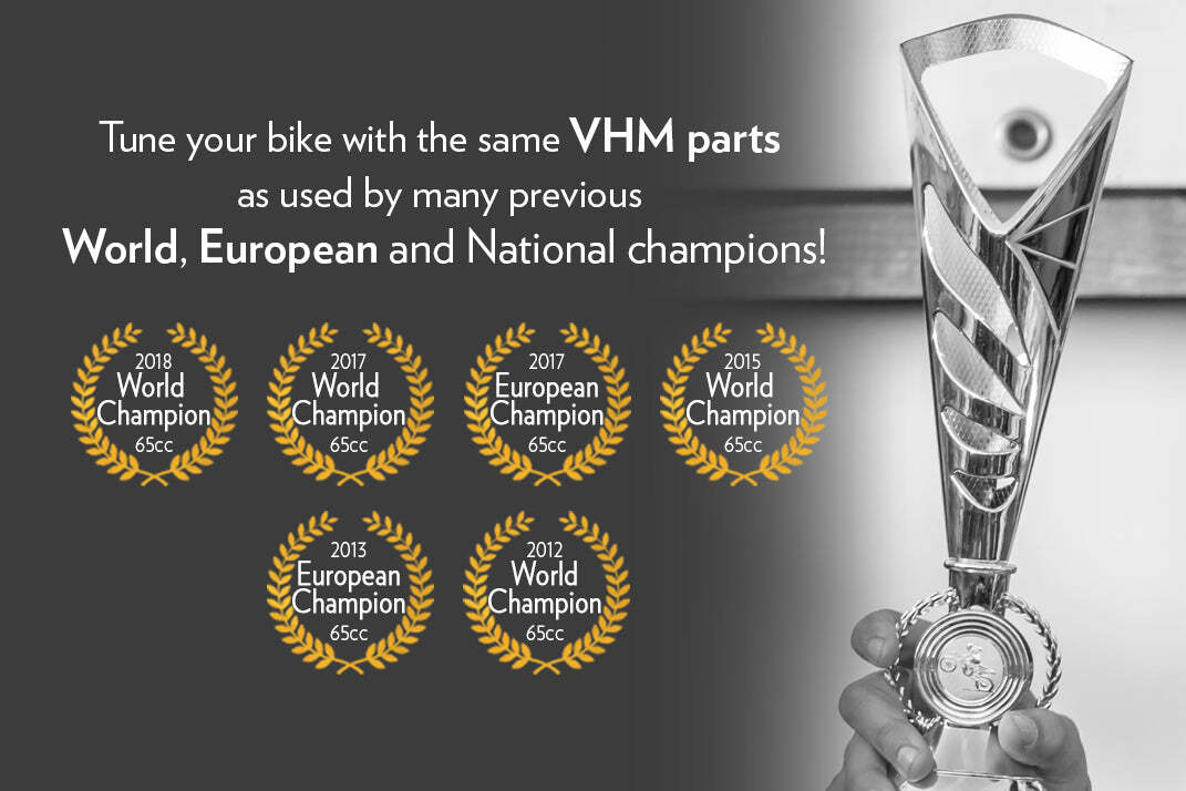 VHM piston kit KTM 65SX 09-23 / Husqvarna TC65 / GasGas MC65 Ø44.96 (12° top)