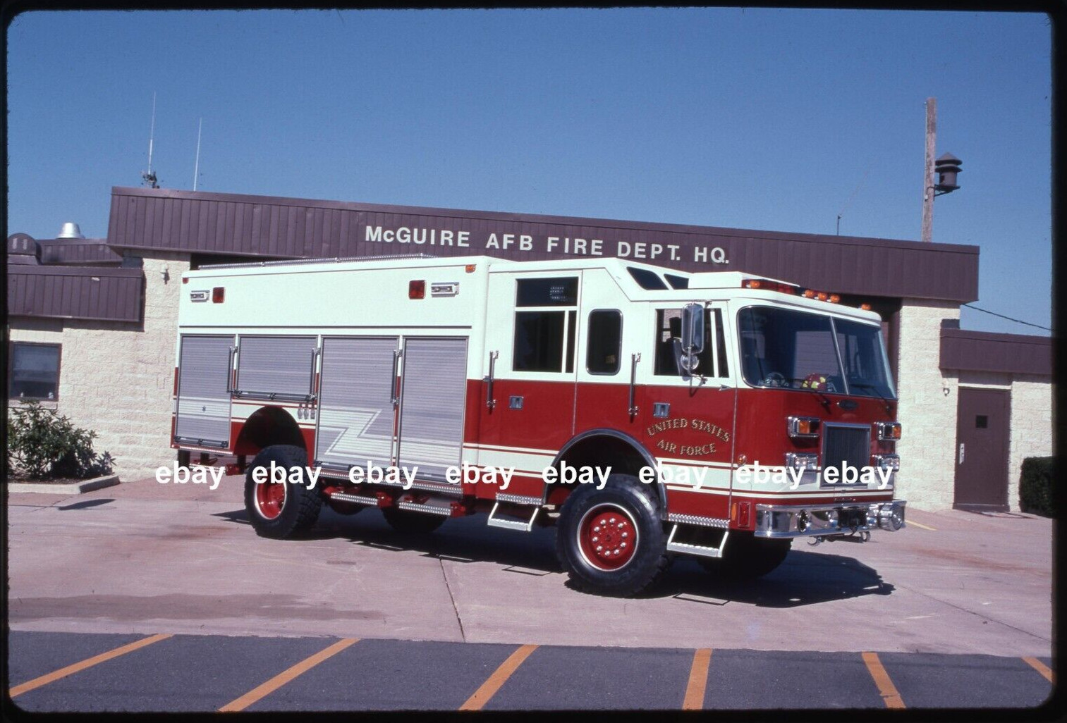 USAF McGuire AFB 1996 Pierce Arrow 4x4 rescue Fire Apparatus Slide