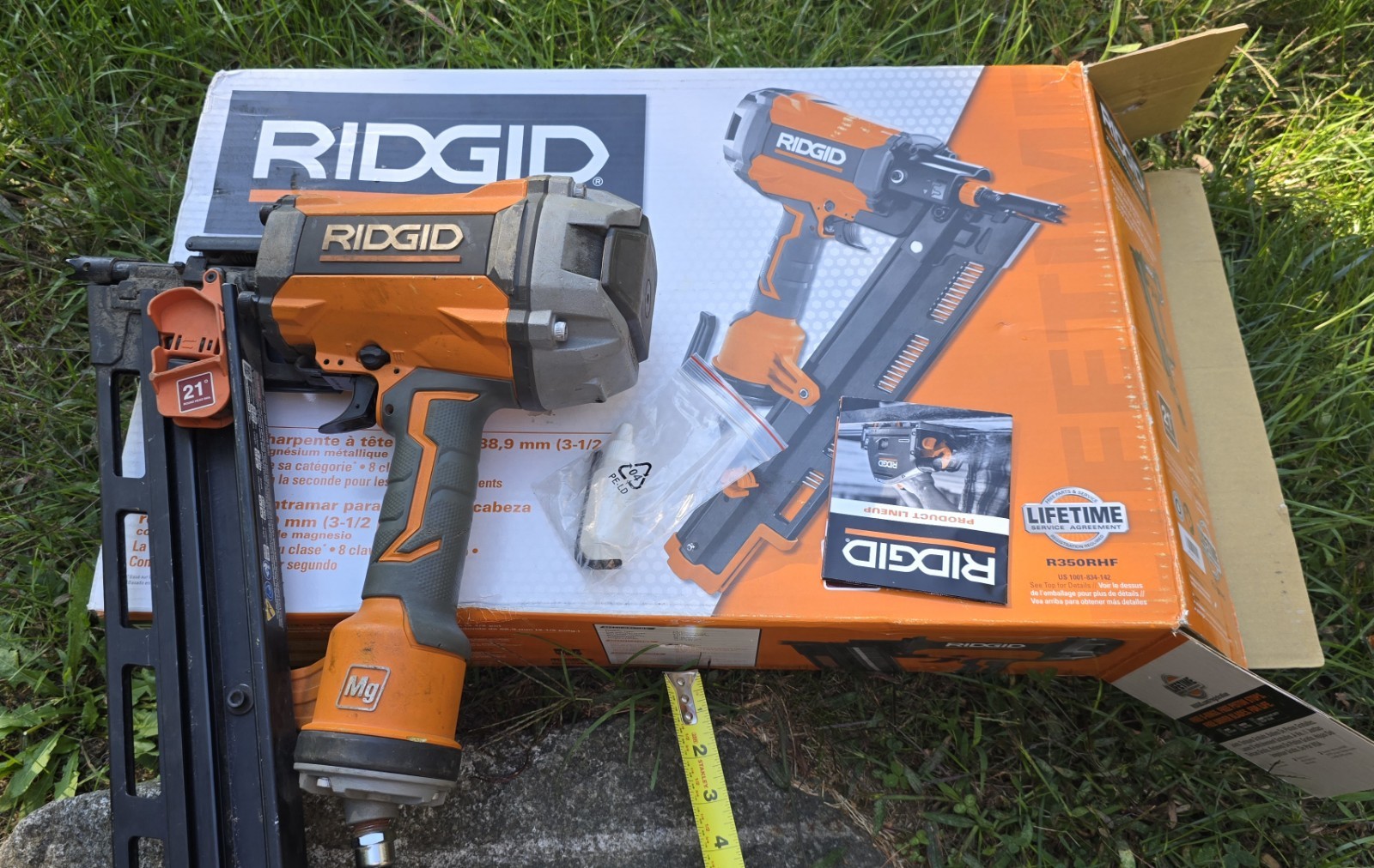 Ridgid 21° Degree Round Head Framing Nailer Model R350RHF- TESTED