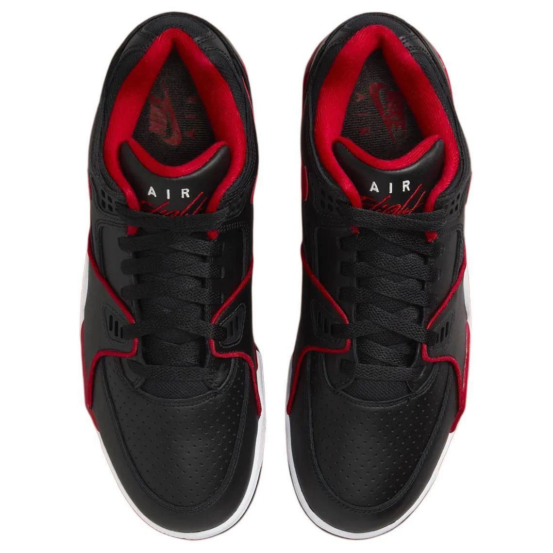 NIB Men Nike Air Flight 89 Low Bred FZ3045-001 Black/Gym Red/White
