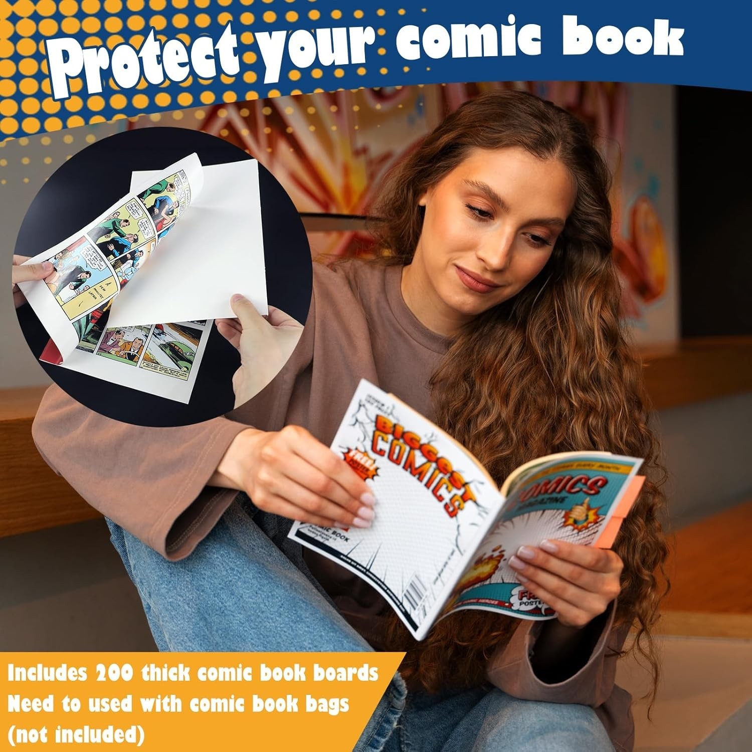 100 Comic Book Boards, Current Size Comic Boards Thick and Durable Regular Co...