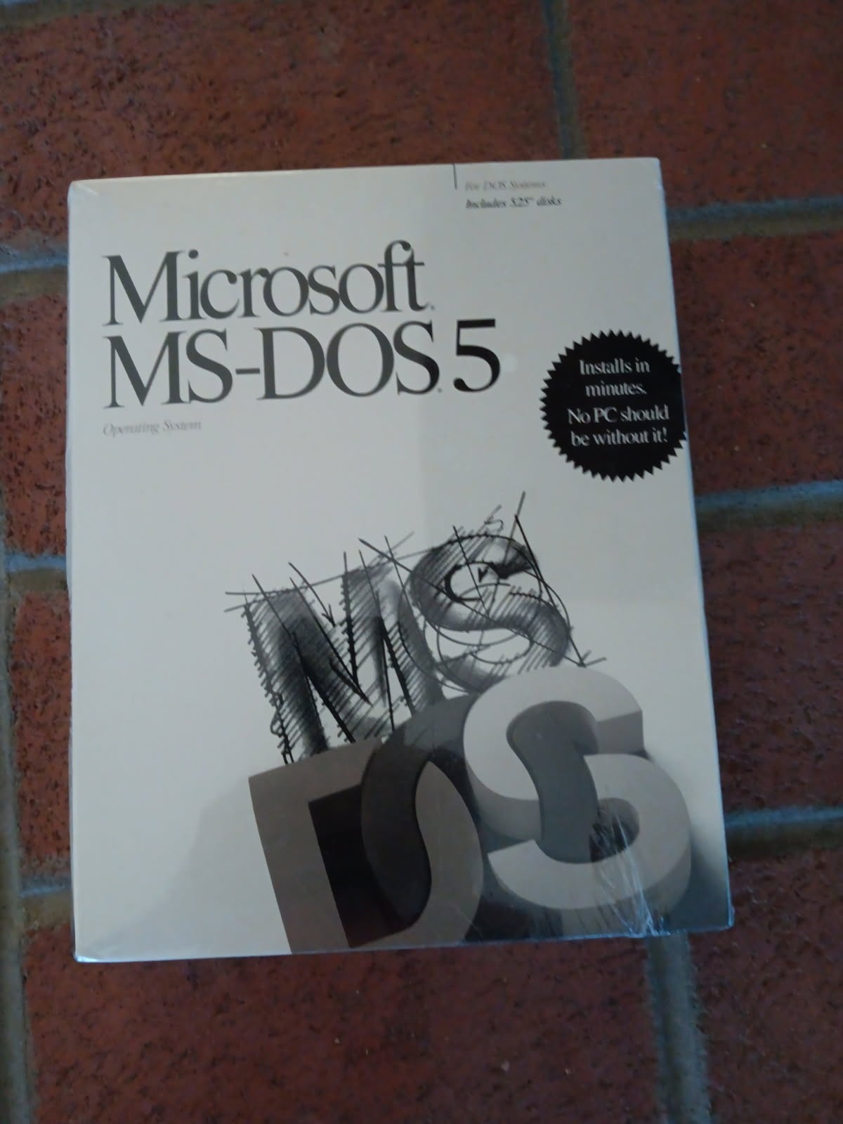 Microsoft MS-Dos 5 Operating System 5.25” Discs Vintage Software Sealed