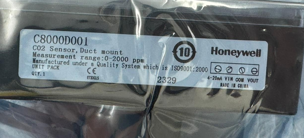 Honeywell C8000D001 C02 SENSOR DUCT MOUNT