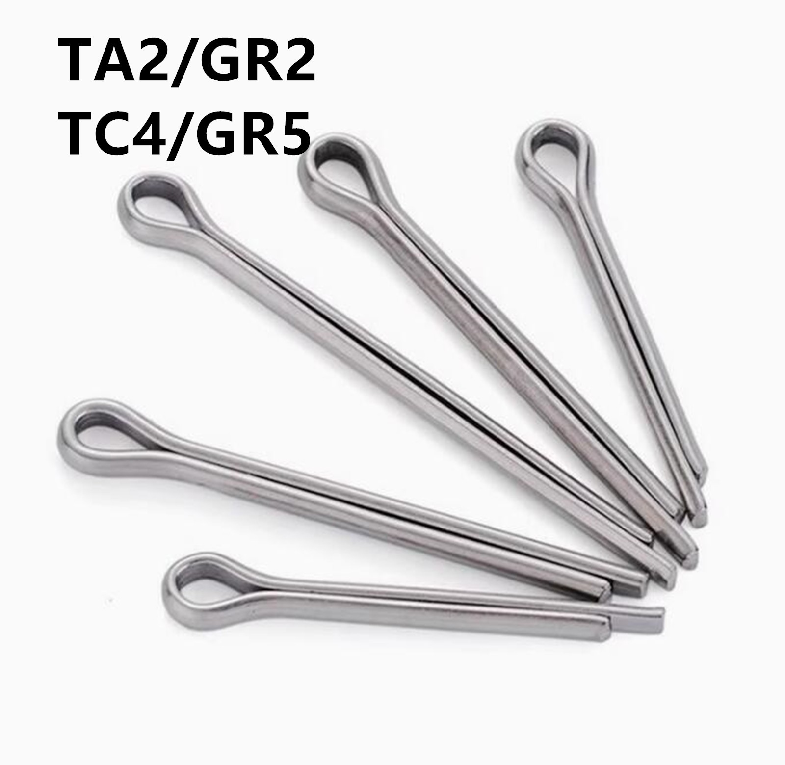 TA2/GR2 TC4/GR5 Titnaium Split Pins Hairpins M2 M2.5 M3 M4 M5 M6