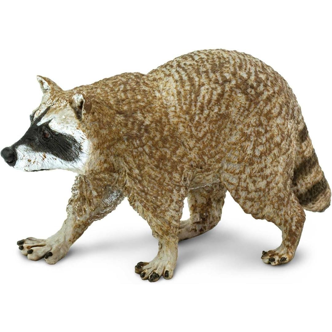 Raccoon Figurine - Hand Painted Woodland Animal Toy Figure - NEW Safari Ltd