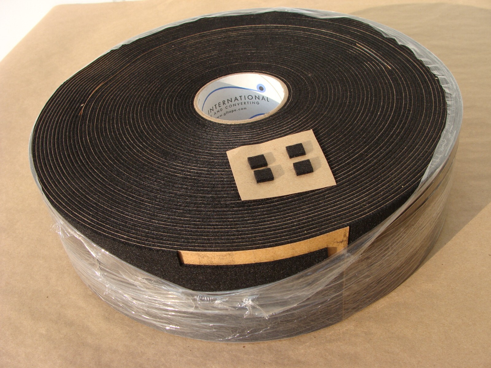 roll of GLT anti squeak rattle self adhesive felt tape pads 12mm x 12mm x 3mm