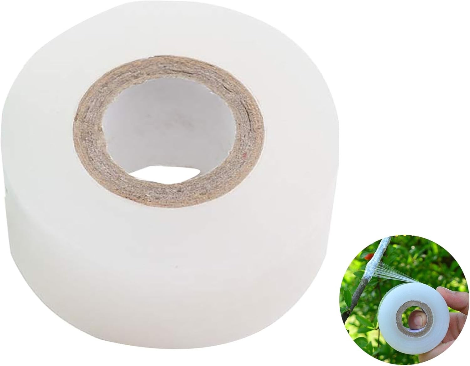 1.2inch Grafting Tape 328ft for Floral Fruit Trees Stretchable Garden White