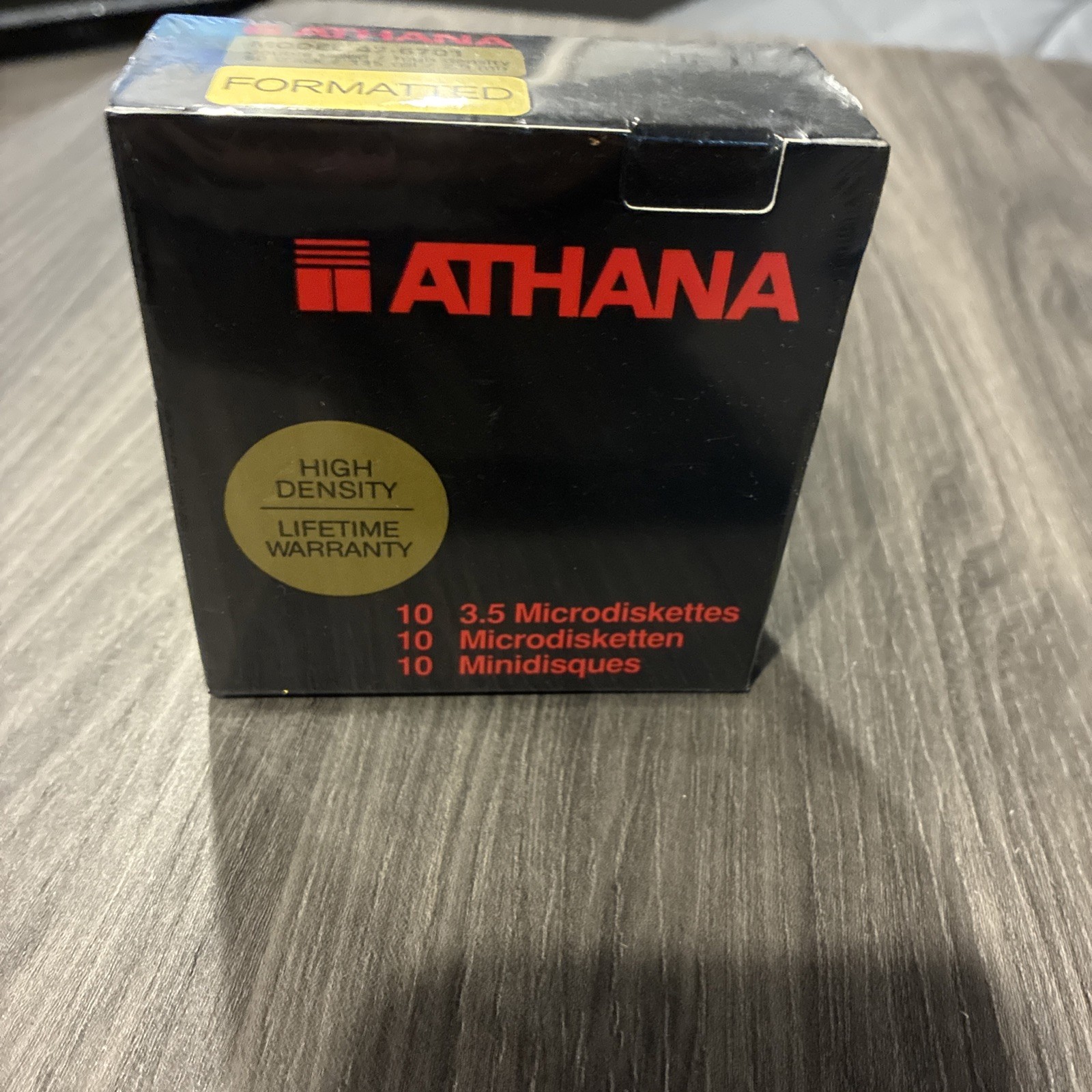 Pack of 10 Minidiskettes Athana 3.5" High Density Model 47-6701 FACTORY SEALED