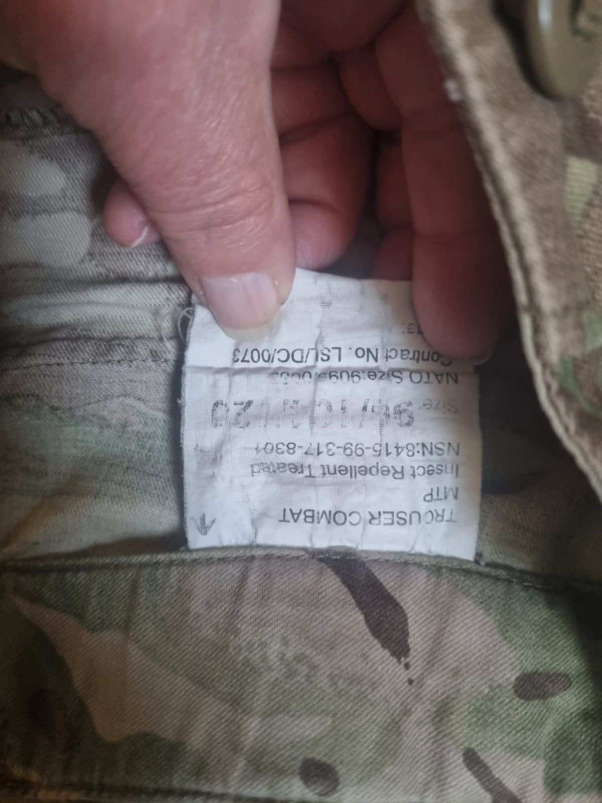 British Army Issue Combat Trousers Cargo MTP