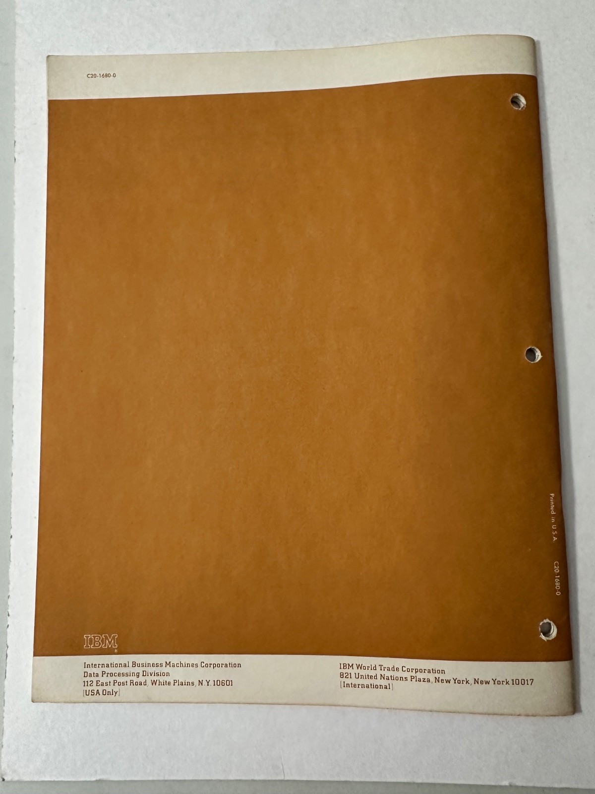 IBM System/360 Operating Syst Original Oper Training MANUAL Student Text -1967!