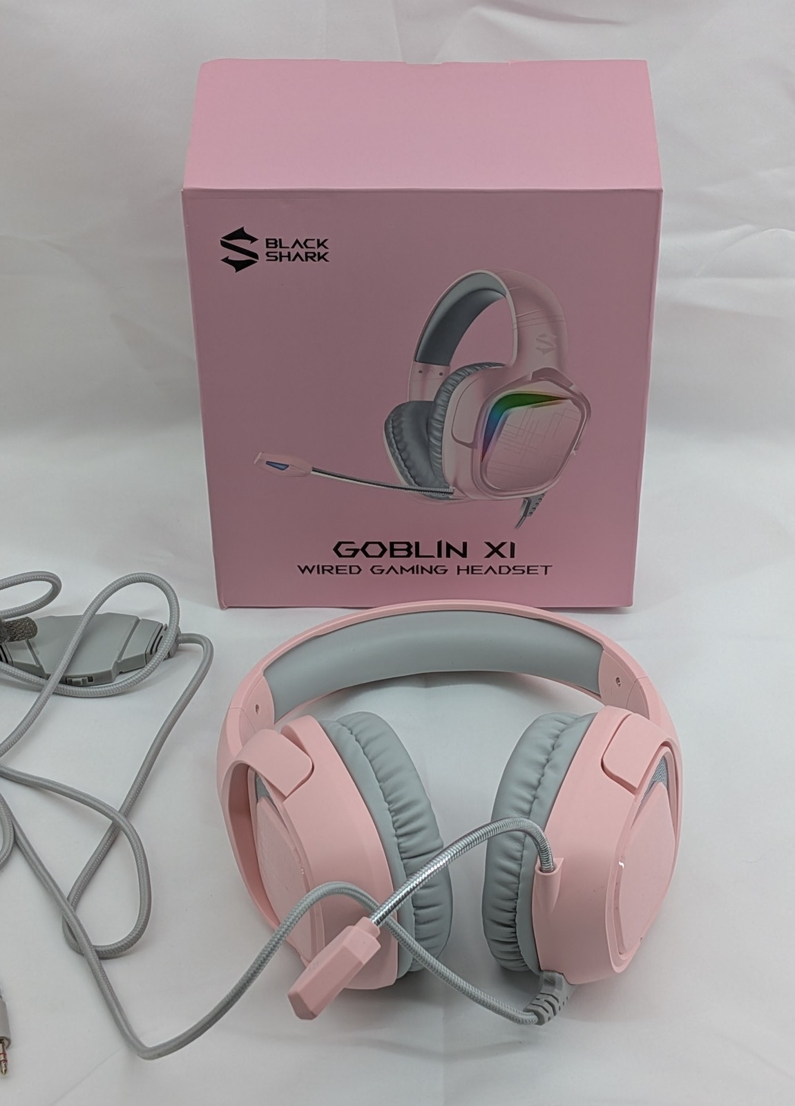 BLACK SHARK Goblin X1 Wired Gaming Headset Pink USB 3.5mm RGB PC PS5 Xbox Switch