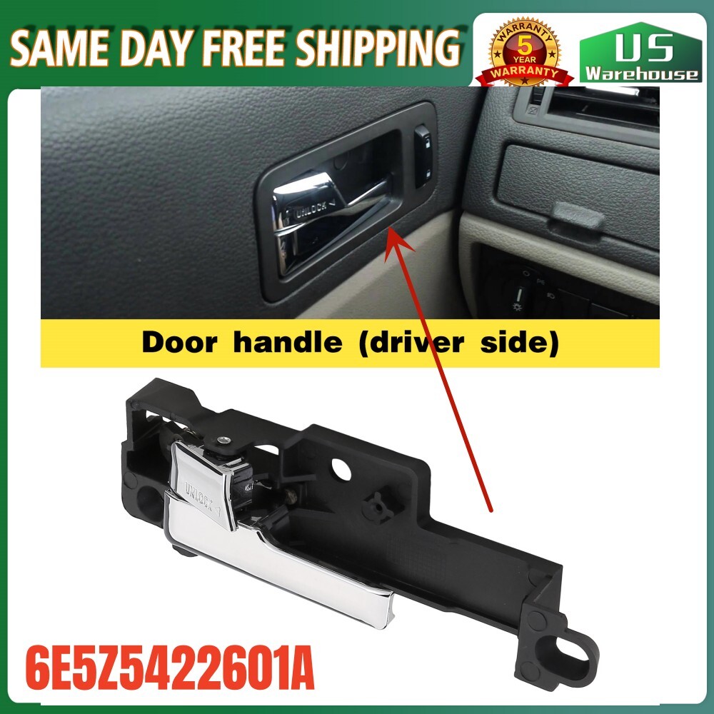 For Ford Fusion 2006-2012 Front Inner Inside Door Handle Chrome Left Driver Side