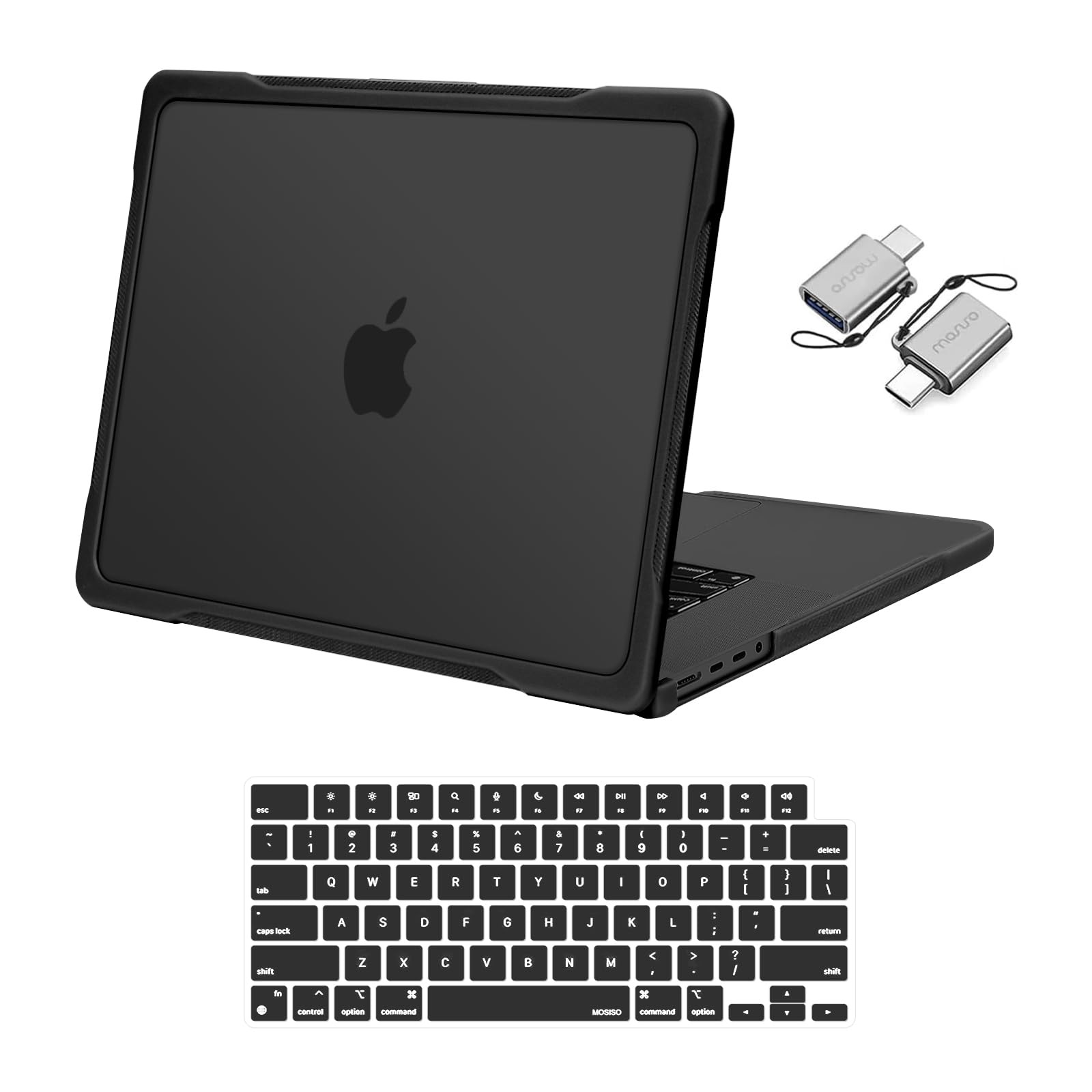 MOSISO Compatible with MacBook Pro 16 inch Case 2026-2021 M4 M3 M2 M1 Black