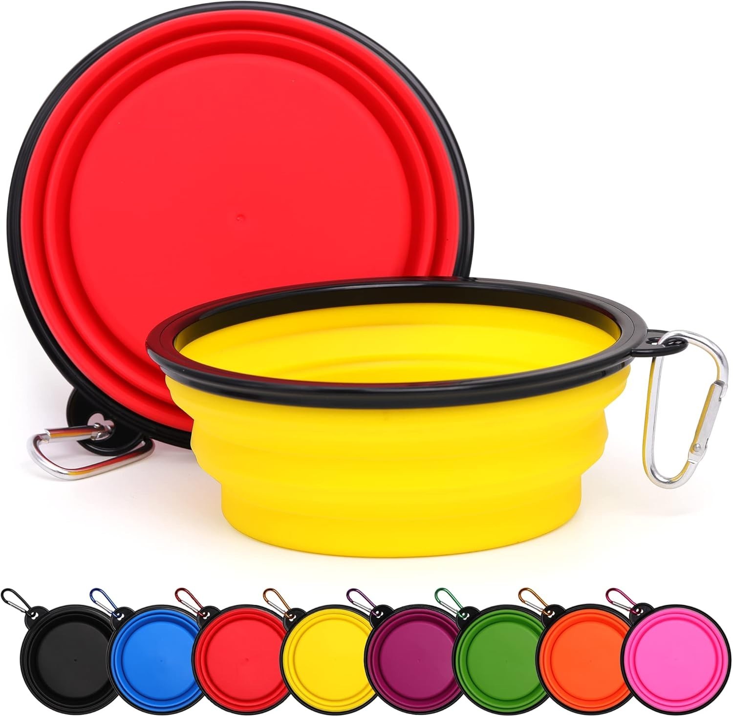Collapsible Dog Bowls for Travel, 10-Pack Dog Portable Water Bowl for Dogs Cats