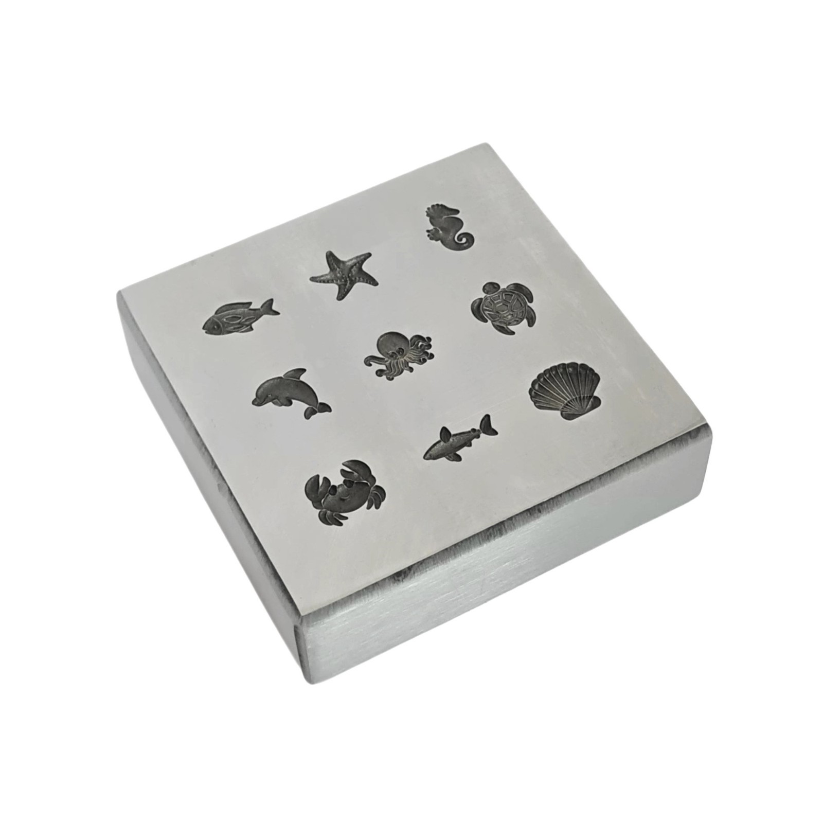 9 Impression Sea Life Shapes Shot Plate - Silversmith Tools - Jewelry Making Die