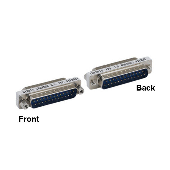 DB25 Male to Male Mini Adapter 25Pin Low Profile Gender Changer Printer/Scanner