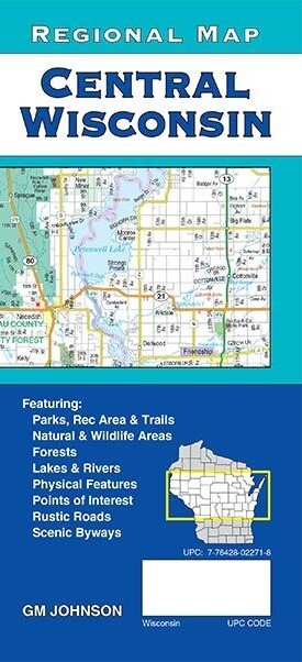 Regional Map of Central Wisconsin, by GMJ Maps