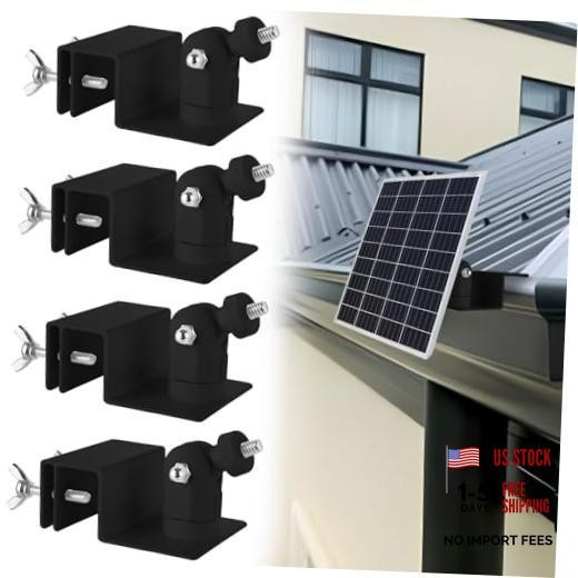 4 Pack Solar Panel Gutter Mount for Ring, Arlo, Blink Solar Panels, No Black