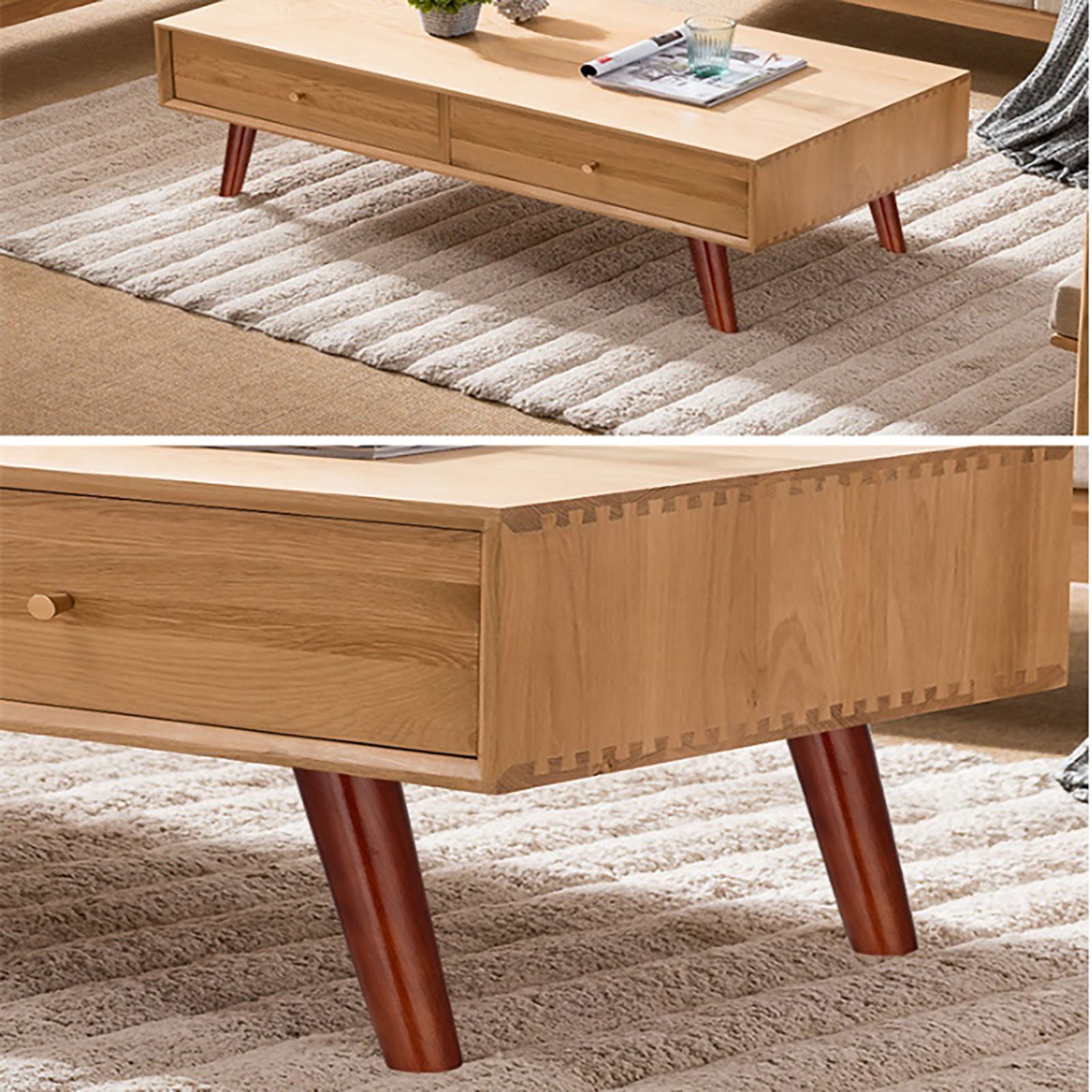 4PCS/Set 6" Tapered Oblique Walnut Wooden Dark Brown Furniture Leg Accessories