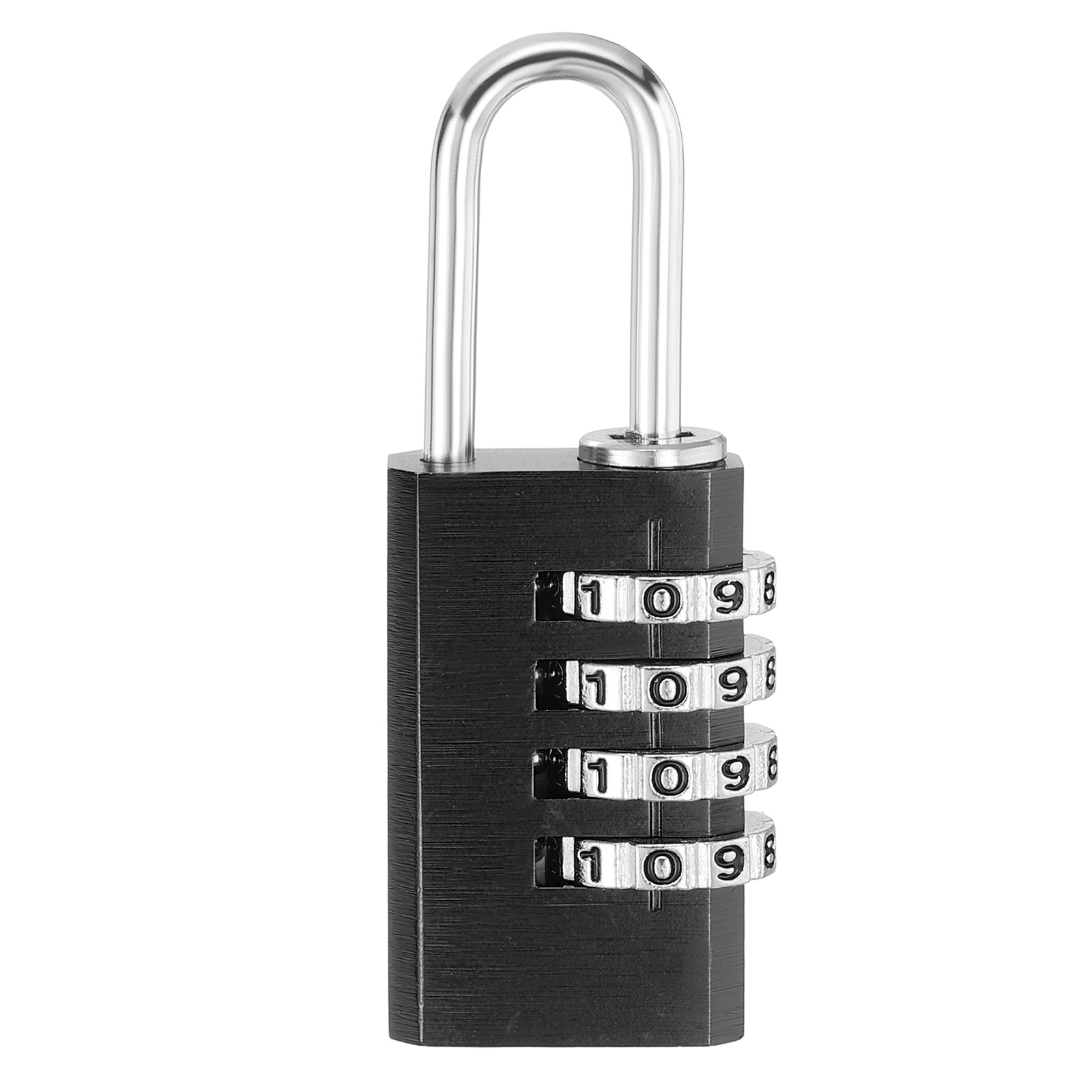 4 Digit Combination Lock,(H:2.4", Black), Aluminum Anti-Rust Outdoor Lock