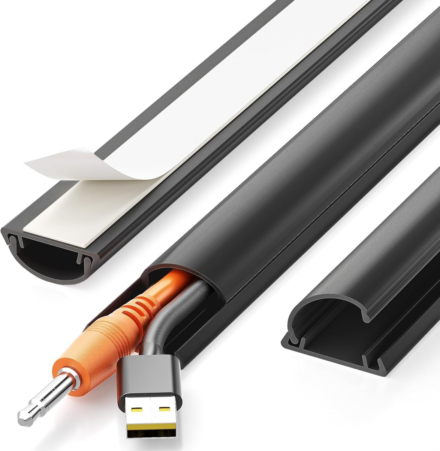Adhesive Cord Hider Wall Kit Wire Cover, 42.5In Multiple Function Cable Cover fo