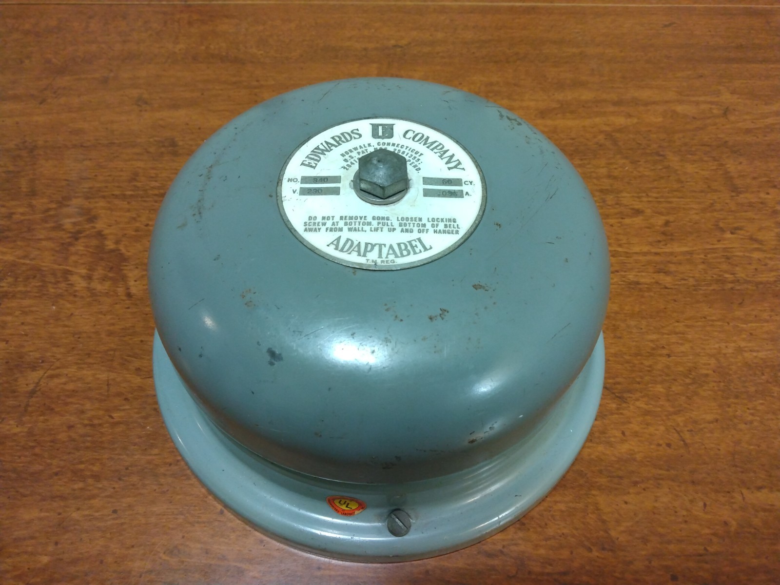 Vintage Edwards Company No. 340 Adaptabel 5" Alarm Bell .036 Amps