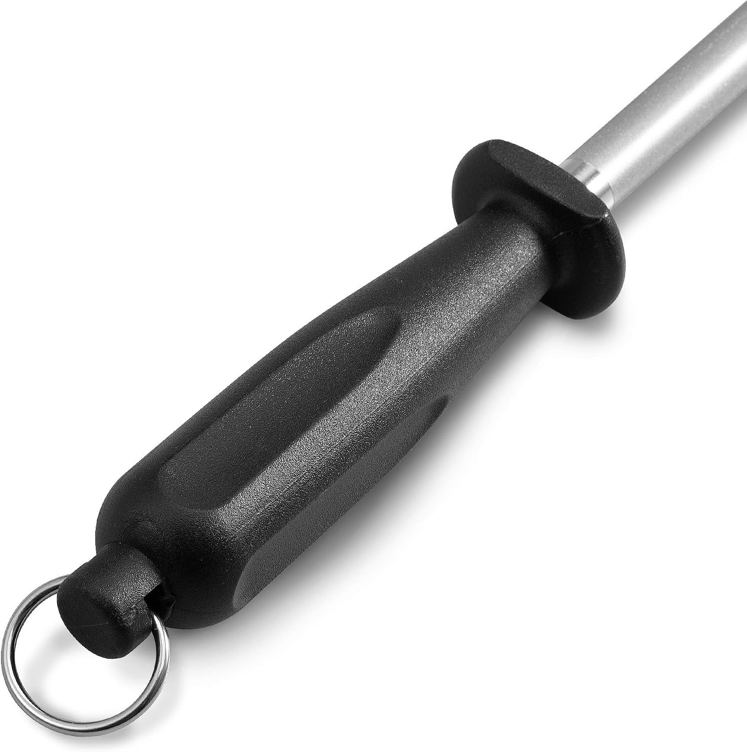 Diamond Coated 10-Inch Knife Sharpener - Sleek & Effective Kitchen Essential