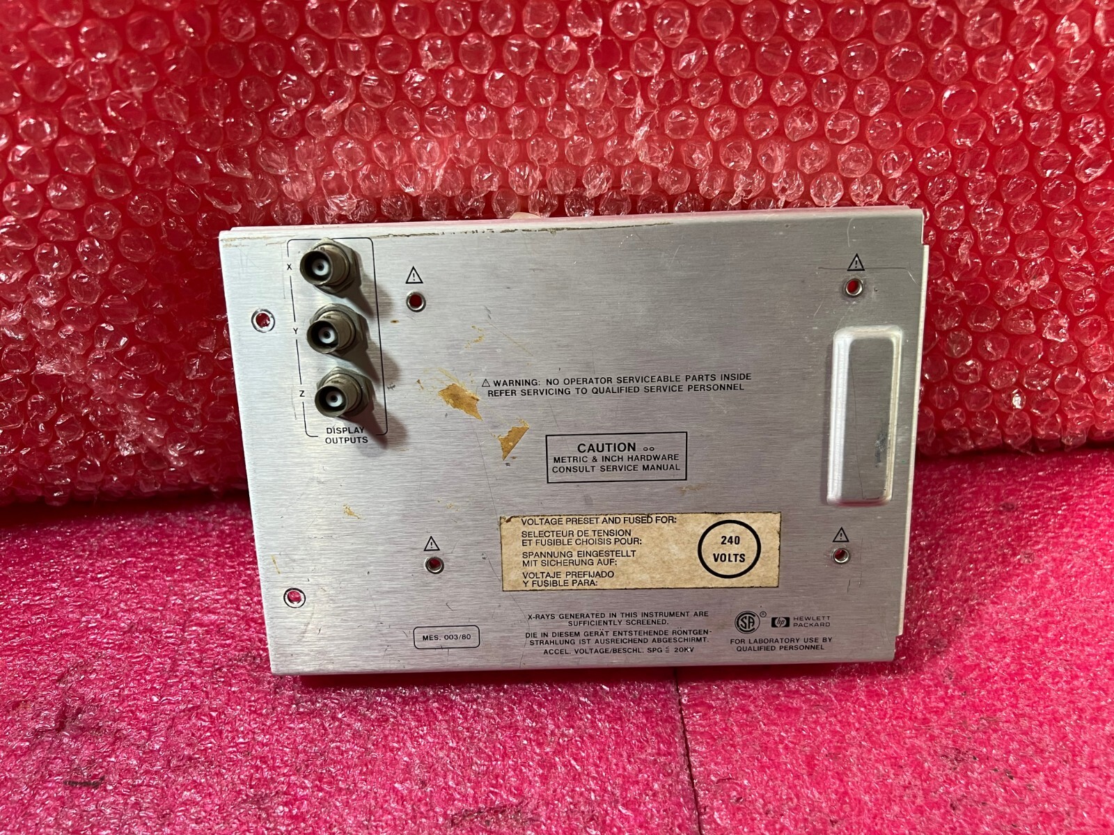 HP 8756A Scalar Network Analyzer Rear Panel