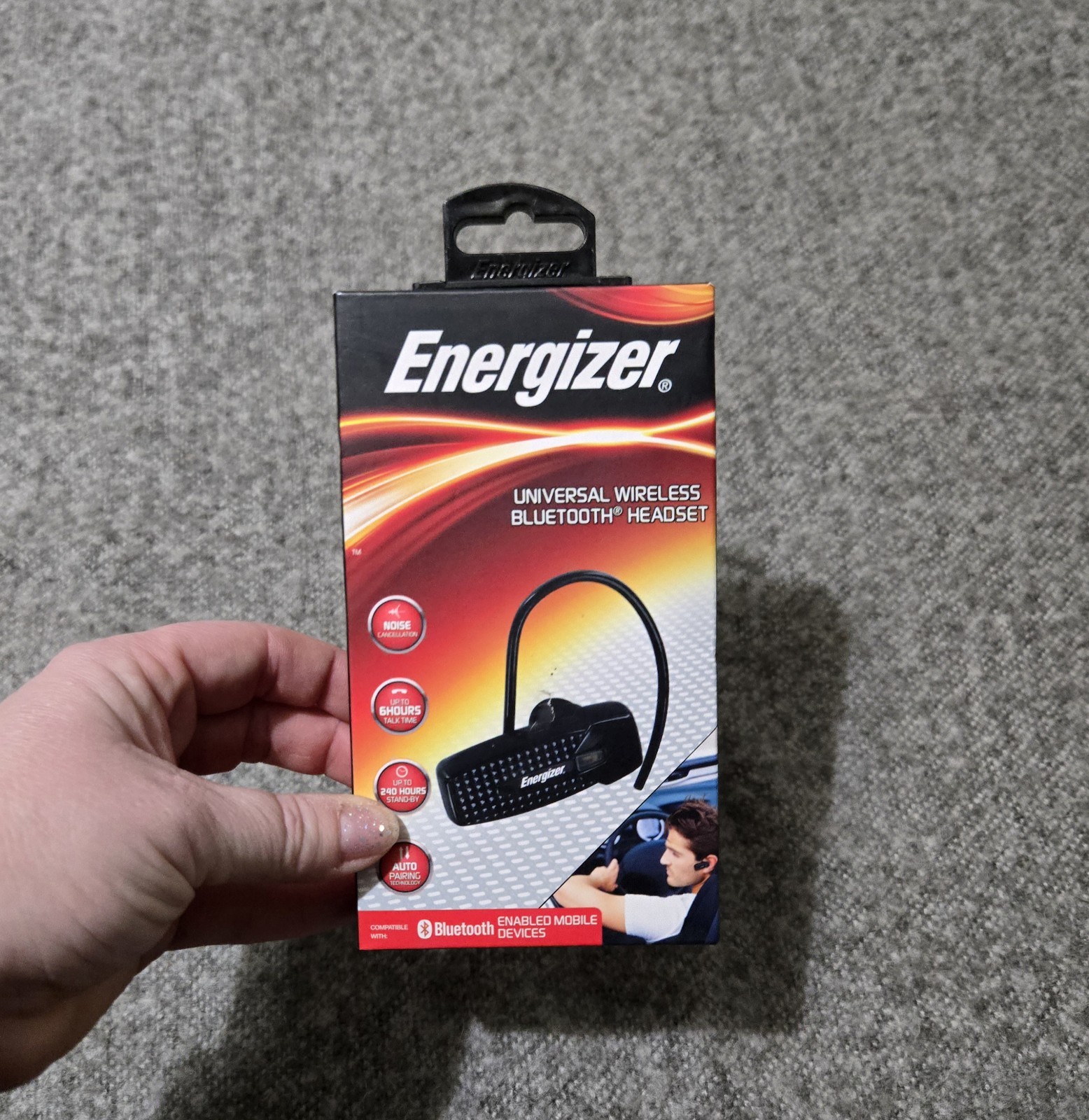 New In Box Energizer Universal,Wireless,Bluetooth Headset ENGBT1001