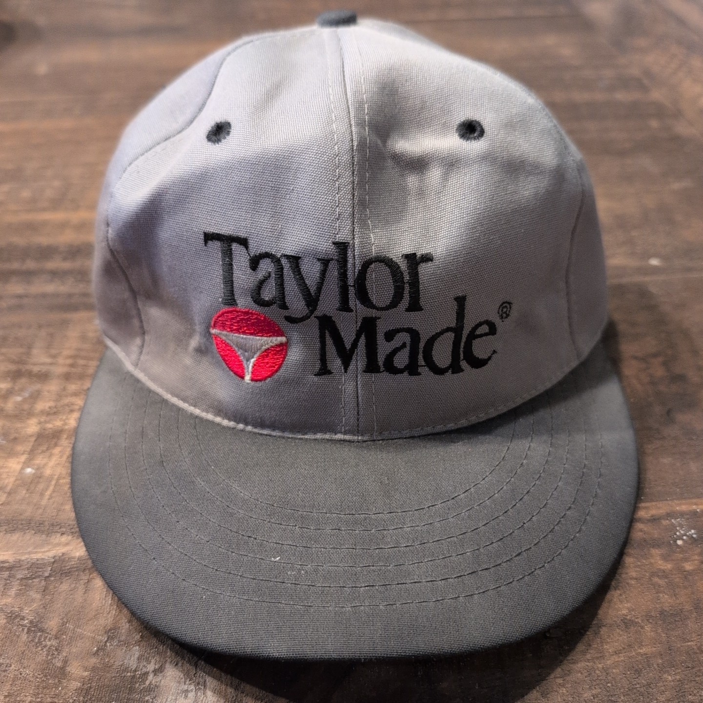 made In USA Vintage Taylormade Golf Hat Cap Stretch Fit L/XL Gray Golfer Mens