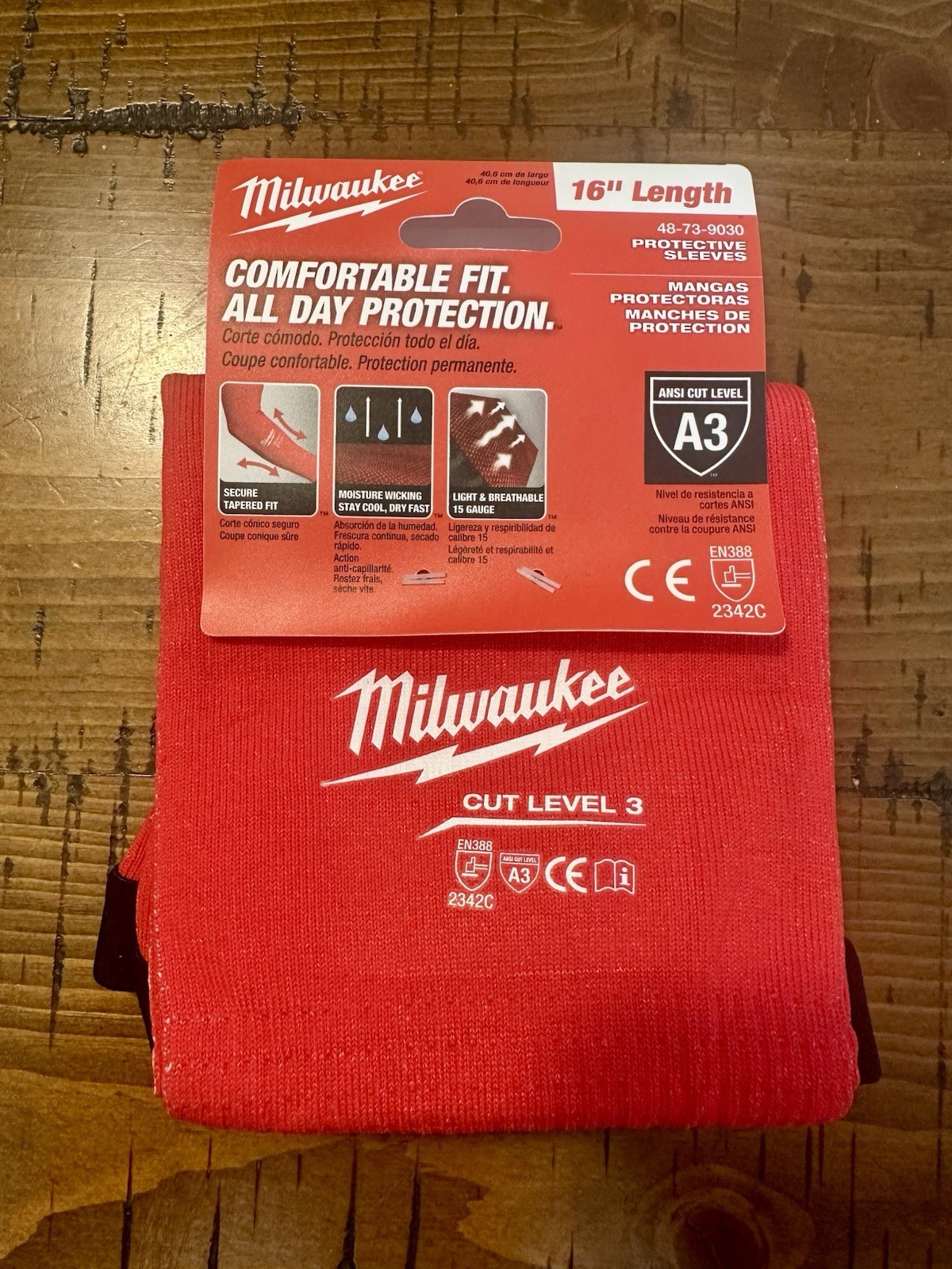 Milwaukee Tool 48-73-9030 16 In. Level 3 Cut Resistant Protective Sleeves New