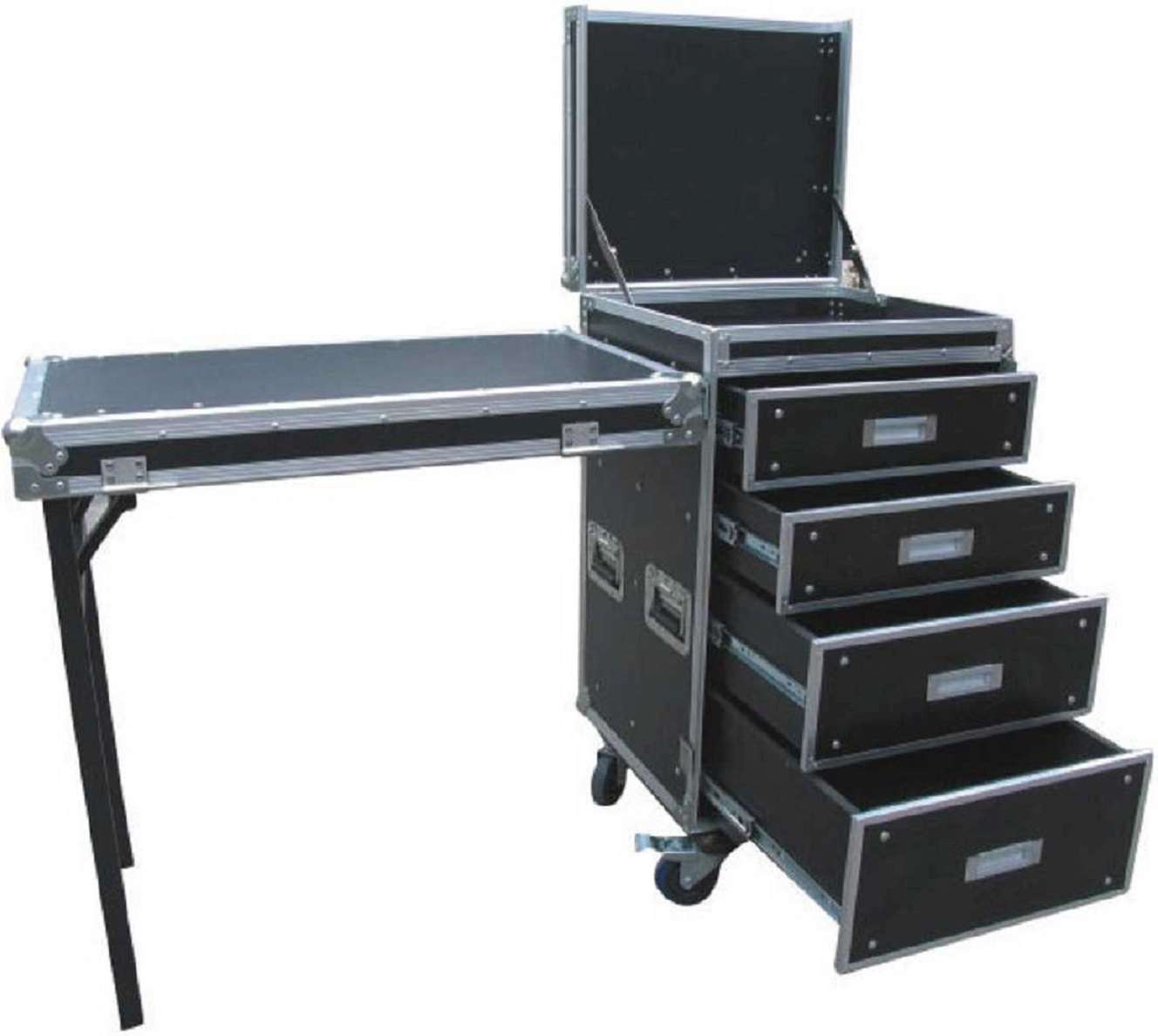 Drawer Trolley Workshop Trolley DR-10 with Table, Desk & 4 Drawers Trolley Case