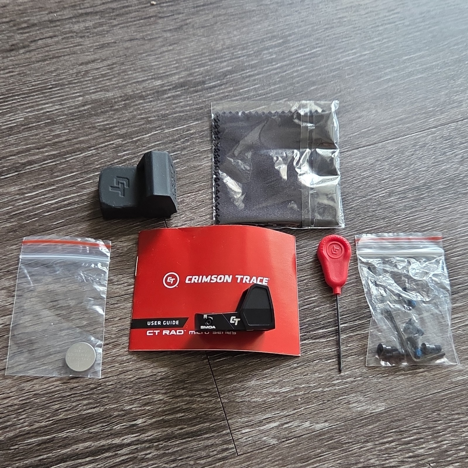 Crimson Trace RAD Micro Pro Red Dot Sight 1x MOA Black w/ Accessories