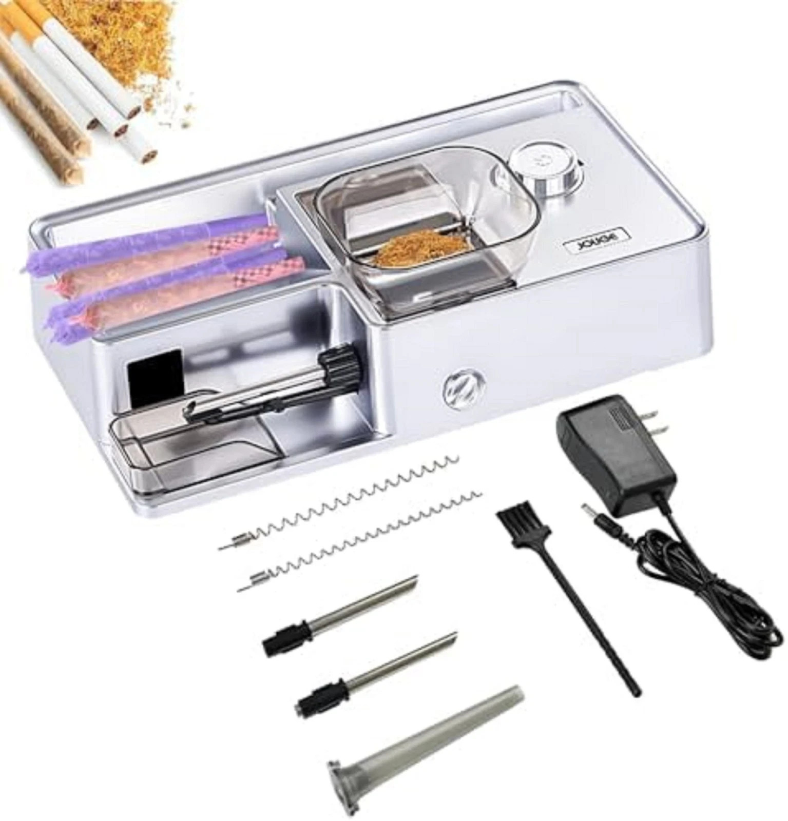 Electric Cigarette Rolling Machine, Portable Tobacco Injector Machine can Grind