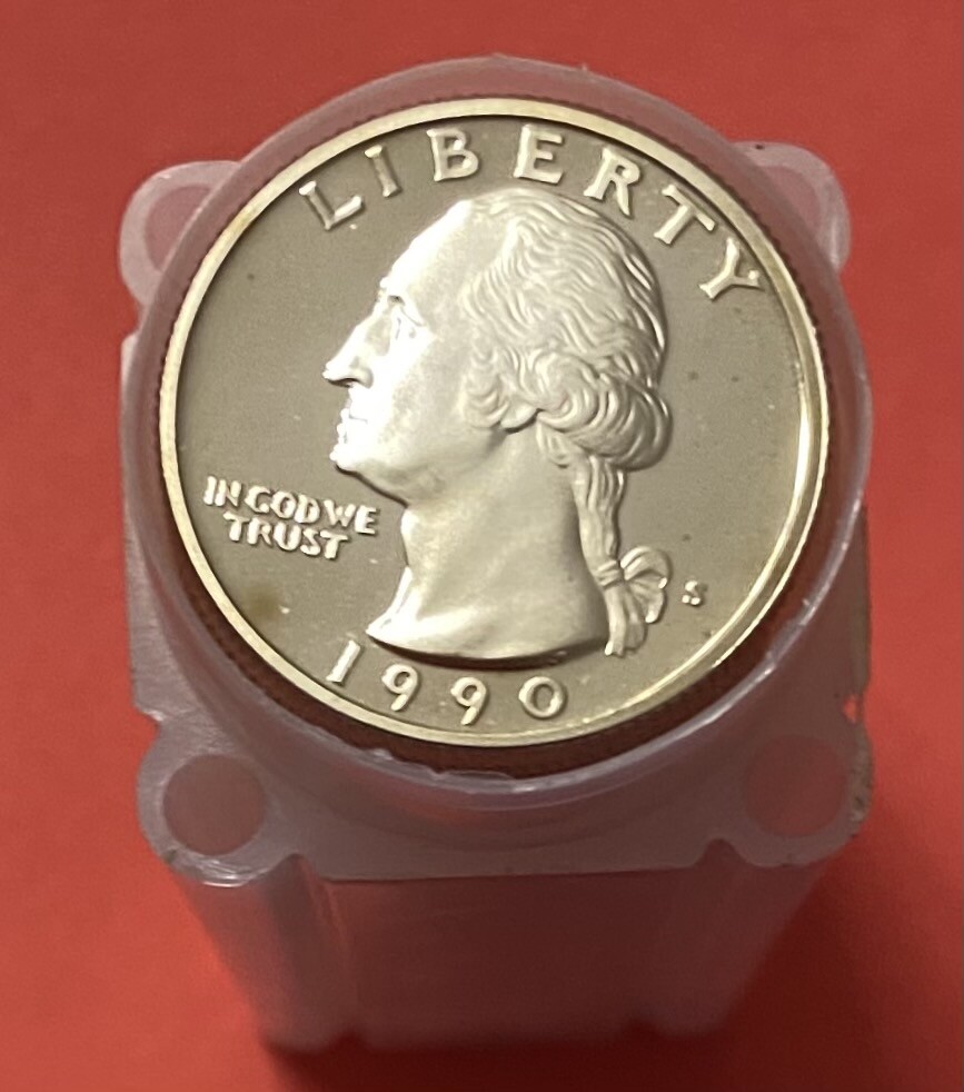 1990-S  **PROOF**  WASHINGTON QUARTER - NICE COIN - L@@K AT PICTURES!!!!!
