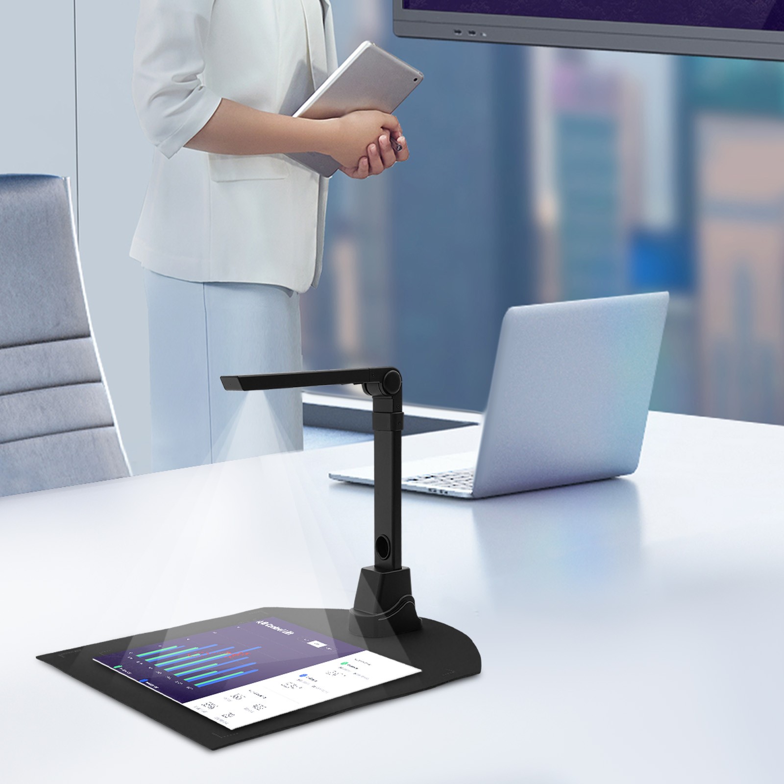 A3 Document Scanner, Fast Scan Document Camera, Portable 12-megapixel Scanner