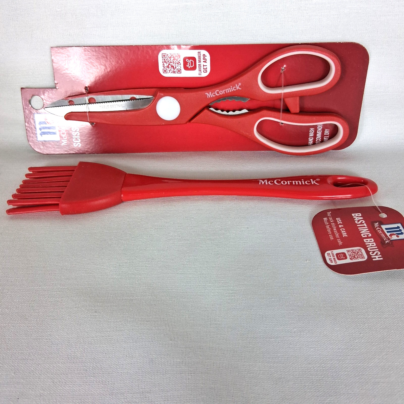 Mc Cormick Essentials 8-1/2" Kitchen Scissors Stainless Steel + Basting Brush