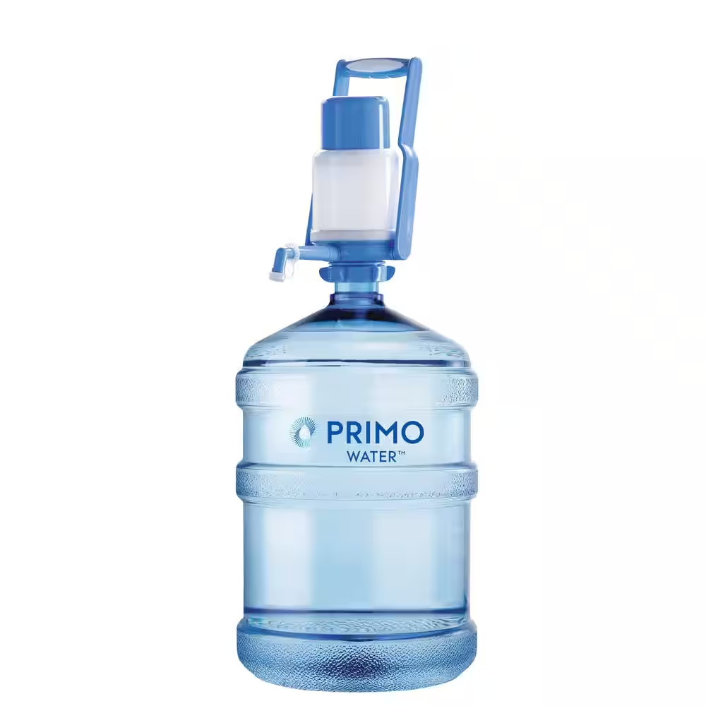 Portable Manual Water Pump, Blue and White