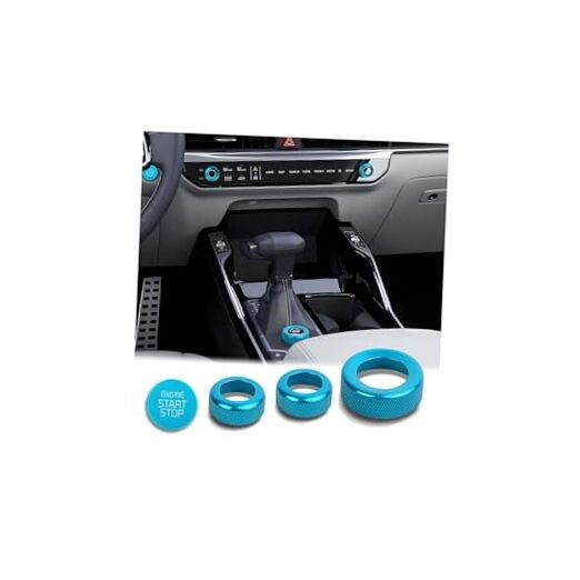 Fit for 2024 2025 2026 Kia Sorento Accessories 4PCS Aluminum Knob Light Blue