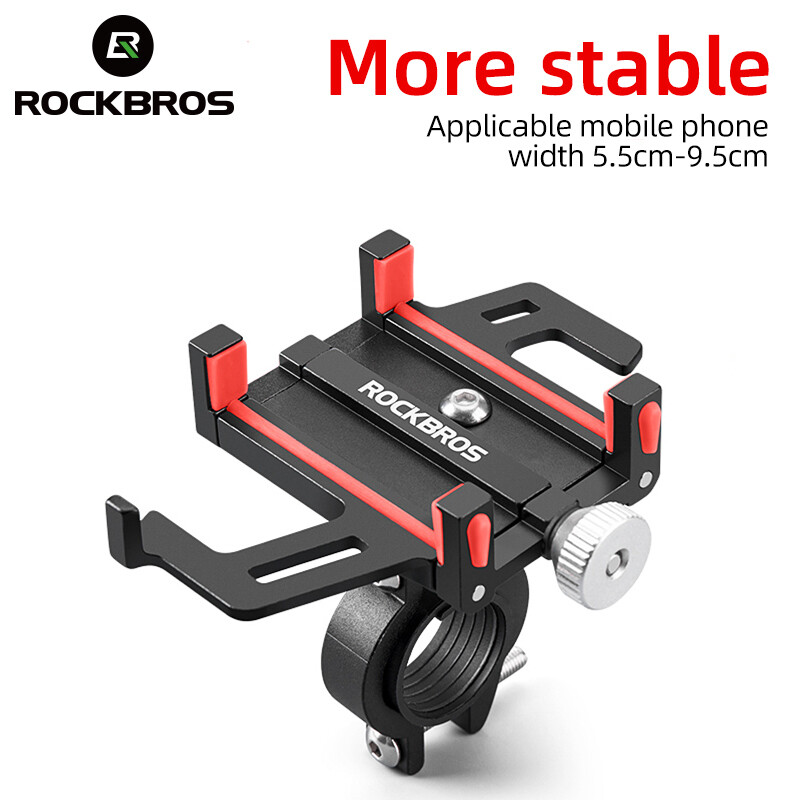 ROCKBROS Bike Phone Holder Aluminium Motorcycle Mount Handlebar Cell Phone 360°