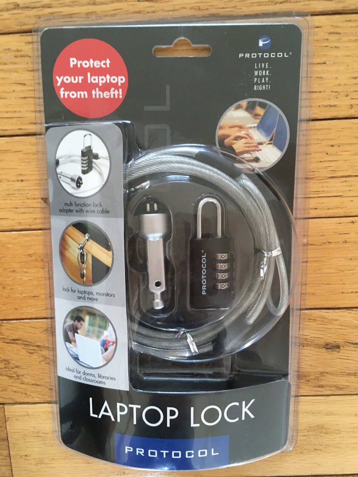 New Protocol Secure Laptop Cable Selectable Combination Lock Anti-Theft