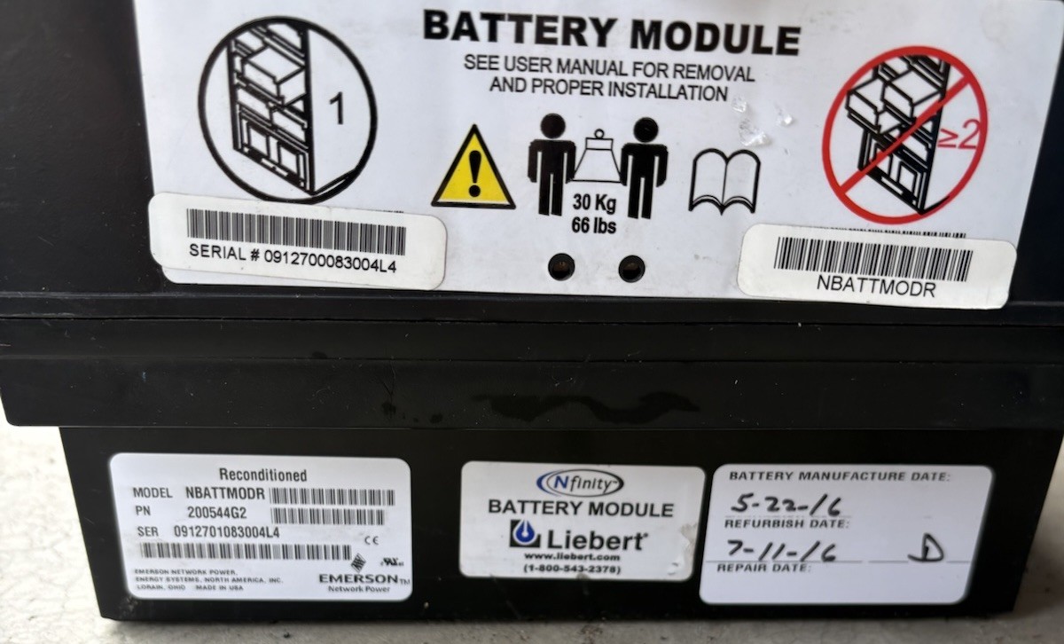 Liebert Nfinity Vertiv Emmerson 200544G2 Battery Module NBATTMOD