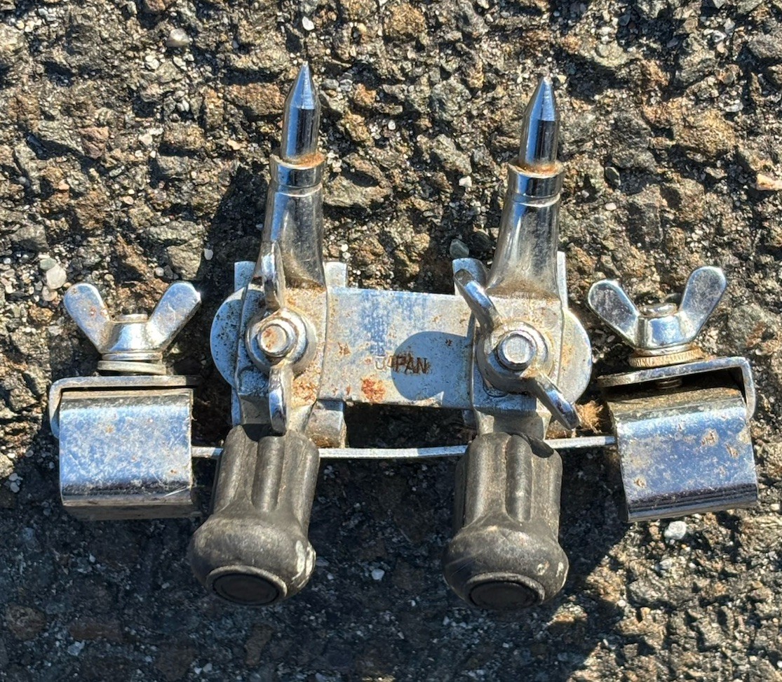 Hoop Clamp BASS DRUM ANCHOR Kick Spur Spike Anti-Skid Cleat Vintage Import MIJ
