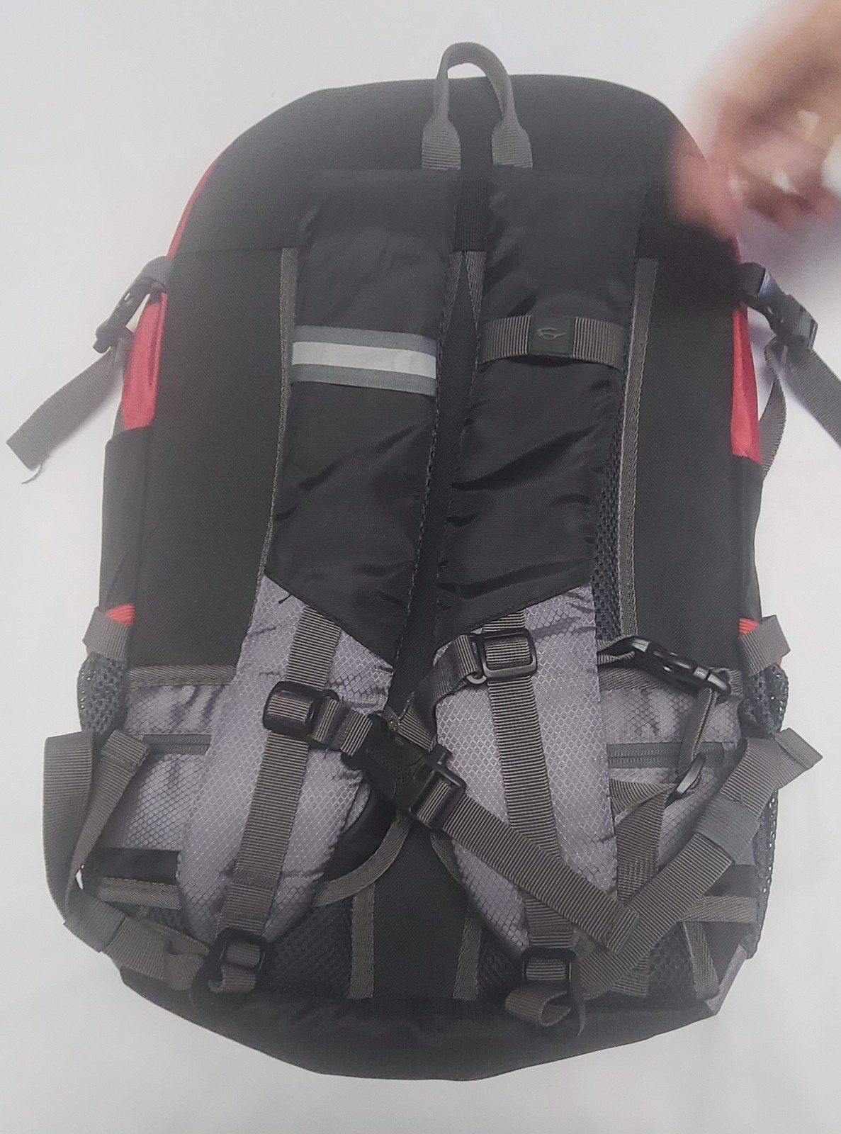 Silversea Expeditions Cruise Line Technical Backpack | Grey & Red Hiking Daypack