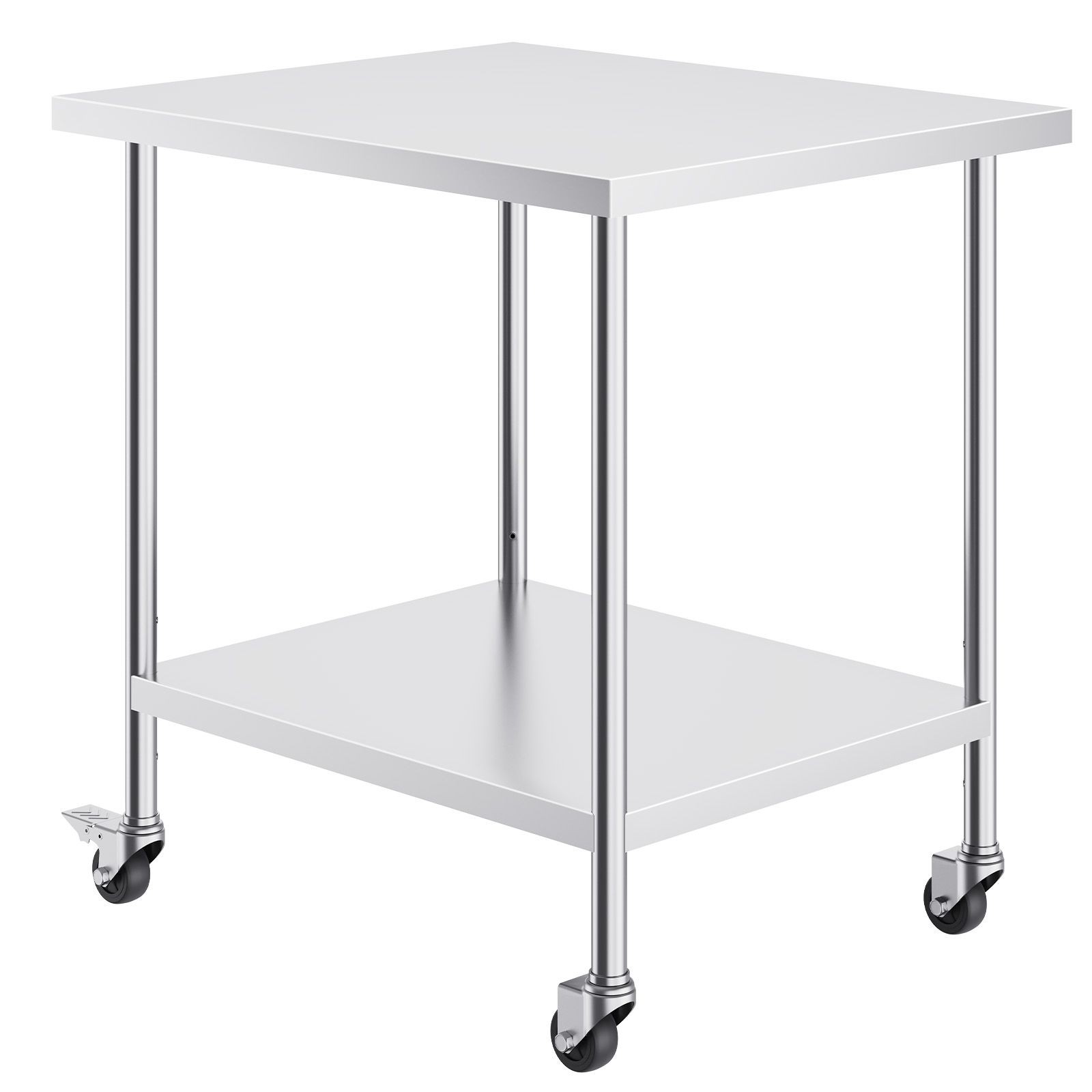30x36x38in Stainless Steel Work Table with 3 Adjustable Shelves